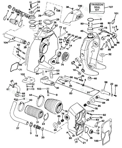 Omc Sterndrive L Cid Inline Oem Parts Diagram For Transom