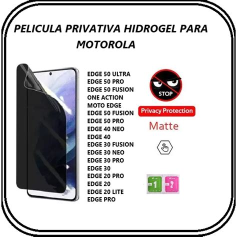 Película Hidrogel Fosca Privacidade para Moto Edge 50 fusion Edge 50