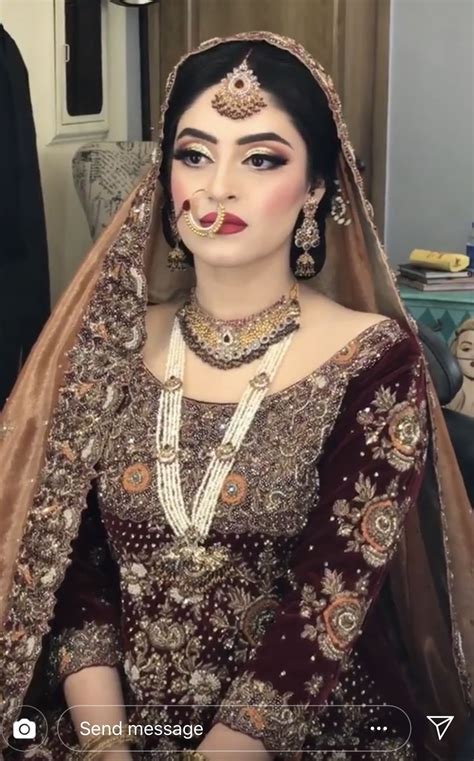 Barat Bride The Makeup Is Amazing Pakistani Bridal Dresses Red