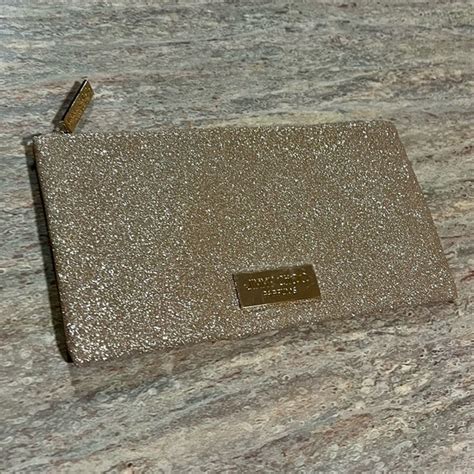 Jimmy Choo | Bags | Nwot Jimmy Choo Parfums Gold Shimmer Cosmetic Bag ...