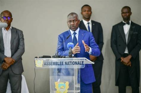 C Te Divoire Le Pr Sident De Lassembl E Nationale Adama Bictogo