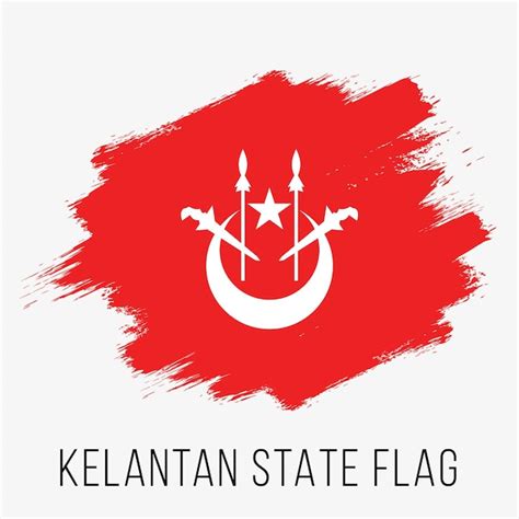 Malaysia state kelantan vector flag design template kelantan flagge für