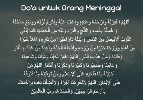 Doa Untuk Orang Meninggal Dan Artinya