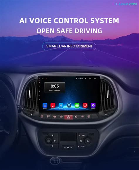 Junsun V1 Pro AI Voice 2 Din Android Auto Radio For Fiat Doblo 2015