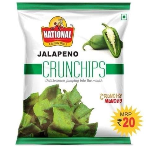 Delicious Rich Natural Fine Taste Crispy Jalapeno Crunchy Chips 50g