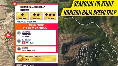 Forza Horizon 5 Speed Trap Horizon Baja Speed Trap A Class