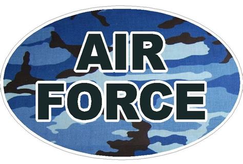 Camo Blue Oval Air Force Decal Pro Sport Stickers