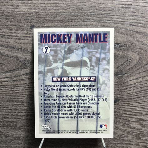 Topps Mickey Mantle Ebay