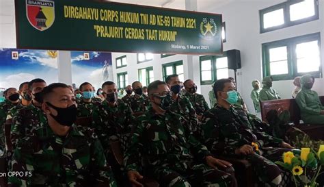 Staf Hukum Divif 2 Kostrad Ikuti Syukuran HUT Korps Hukum TNI Angkatan