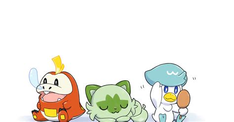 サルノリ ご主人待ち御三家 ヨコヤのマンガ メッソン ヒバニー クワッス Pixiv