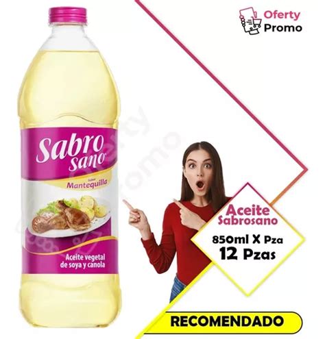 Aceite Vegetal Sabrosano Caja Con Pzs De Ml Env O Gratis