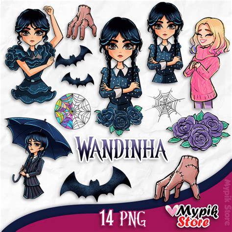 Personagens Wandinha Png Compre Produtos Personalizados No Elo7