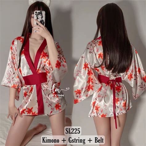 Jual Sexy Lingerie Kimono Baju Tidur Sexy Lingerie Wanita Kimono Satin Costom Kimono Jepang