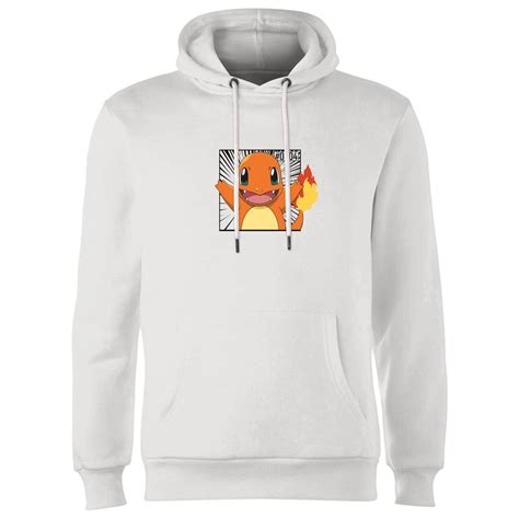 Pokémon Pokédex Charmander 0004 Hoodie White Clothing Zavvi Uk