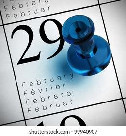 Calendar Where Written February 29th Blue Stock Illustration 99940907 ...