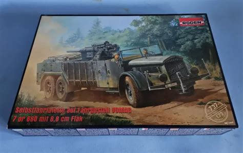 1 72 Roden Models Vomag Truck With 88mm Flak Gun Complete Un