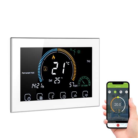 95 240v Wi Fi Smart Thermostat Programmable Thermostat 5 1 1 Six Periods Voice App Control