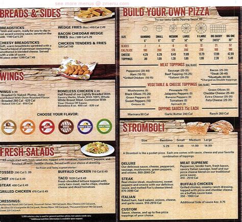 Online Menu Of Foxs Pizza Den Restaurant Tupelo Mississippi