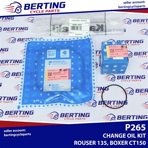 Change Oil Kit Oil Filter Oring Gasket Head Cover Rouser Boxer