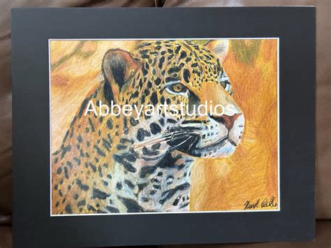 Jaguar Original Colored Pencil Drawing - Etsy