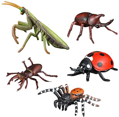 Homnive Insect Bug Toy Figures 18pcs Realistic Lizard Mosquito Spider