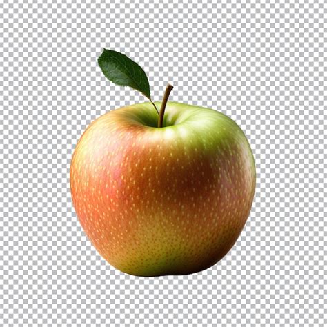 Premium PSD A Whole Apple Is Isolated On Transparent Background Ripe