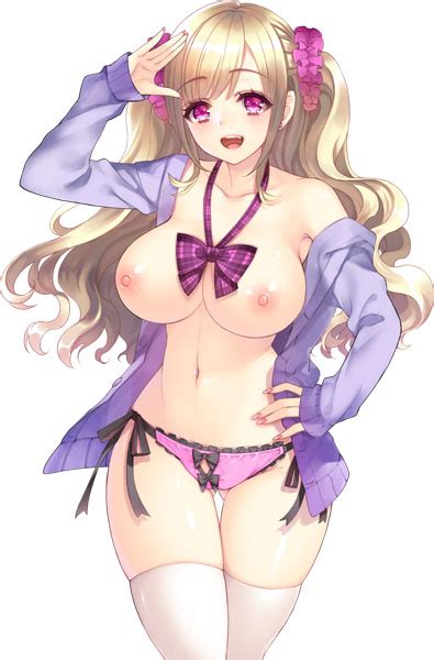 Rule 34 Artist Request Blonde Hair Bow Breasts Cardigan Daibouken