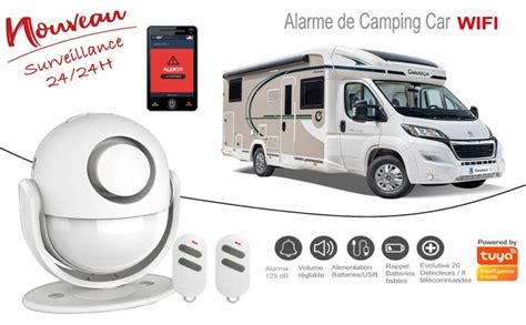 Nouveau Alarme de Camping Car WiFi Sirène 125 DB Détecteur de