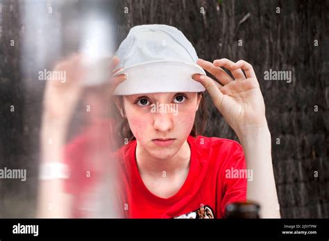 Tired Teenage Boy Stock Photo Alamy
