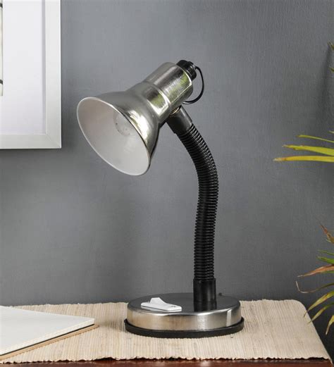 Buy Mylo Silver Study Lamp With Metal Base By Brightdaisy Online Work