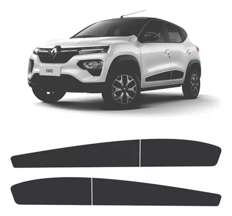 Kit Faixa Lateral Renault Kwid Adesivo Preto Fosco Parcelamento Sem Juros