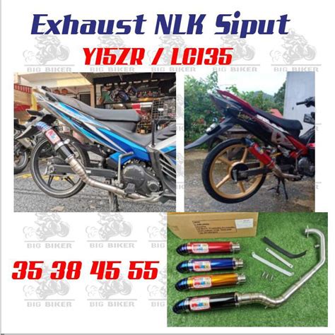 New Series Y15 Lc135 Nlk Exhaust Pipe Ekzos Nlk Exhaust Racing Open