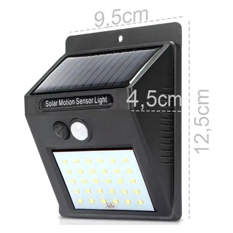 Luminaria Solar Com Sensor De Presença - Luminaria Solar Luz Led Com Sensor De Presença Automático | MadeiraMadeira
