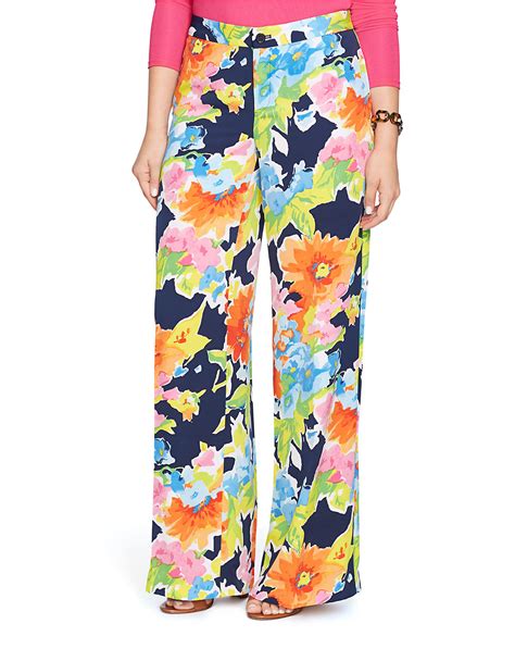 Lyst Lauren By Ralph Lauren Plus Floral Wide Leg Pants