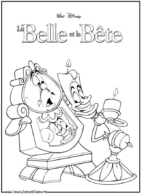 Coloriage La Belle Et La Bete Noel