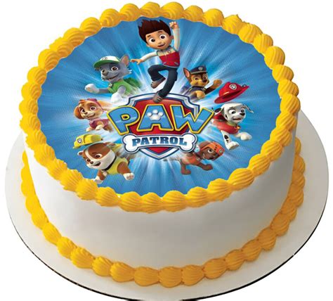 Cialda Ostia Senza Glutine Per Torta Tonda Paw Patrol Personalizzata