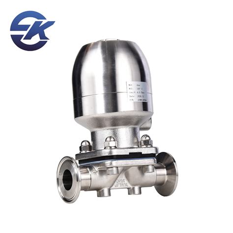 Stainless Steel Sanitary Pneumatic Clamped Diaphragm Valve With