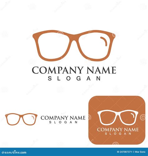 GLASSES Logo And Symbol Template Design Element Stock Vector