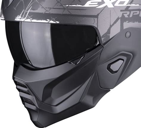 Scorpion Exo Combat Ii Xenon Matt Black White S Maat S Helm Bol