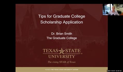 Graduate College Scholarship : The Graduate College : Texas State University