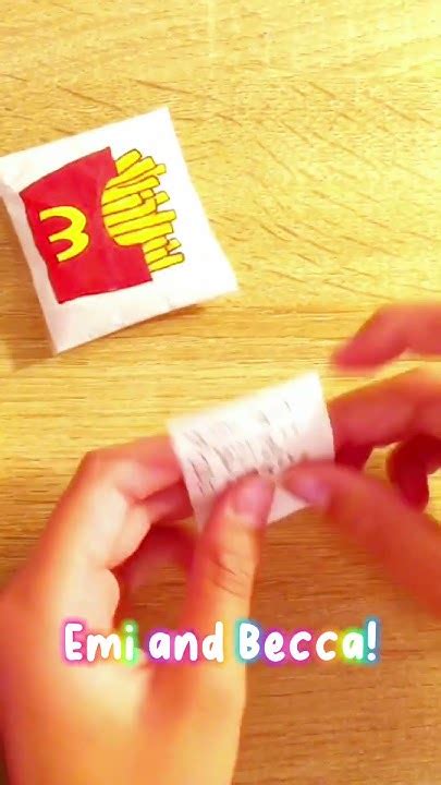 Mcdonalds Paper Squishy Blind Bag🍟 Youtube