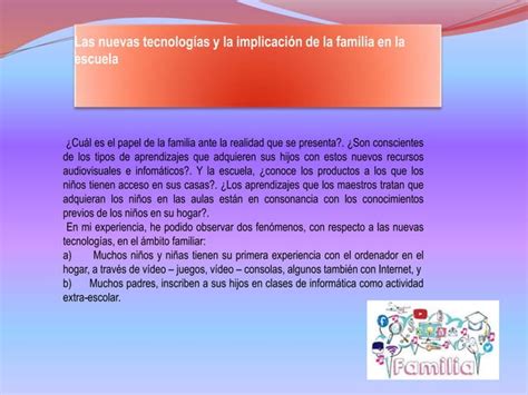 La Educacion La Familia Y La Tecnologia PPT