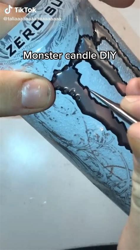 Diy Monster Can Candle [video] Monster Crafts Diy Monsters Monster Cans Diy