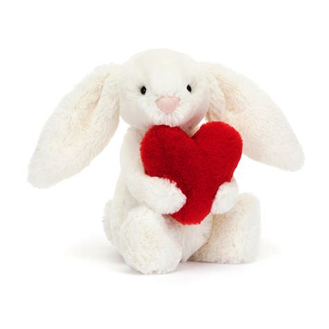 Buy Jellycat Bashful Red Love Heart Bunny Little Small Maison White