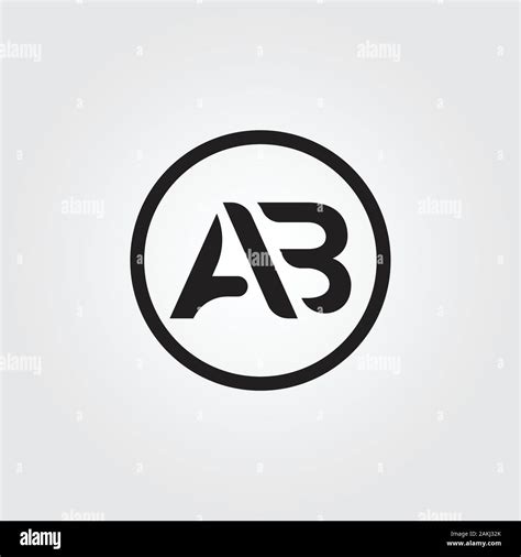 Initial AB Letter Logo With Creative Modern Business Typography Vector