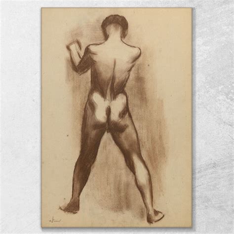 Standing Male Nude Karl Wiener Canvas Print