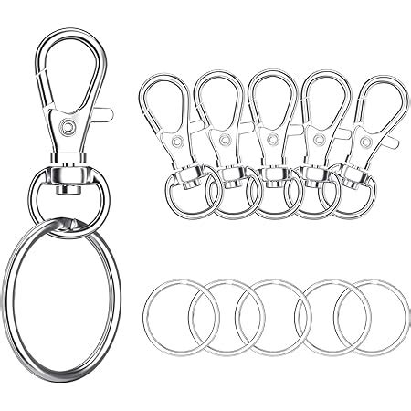 Amazon Lomimos Pcs Swivel Snap Hooks With Key Rings Metal