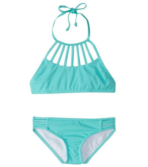 Billabong Girls Sol Searcher High Neck Bikini Set 4 14 At Swimoutlet