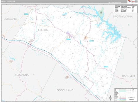 Louisa County, VA Wall Map Premium Style by MarketMAPS - MapSales