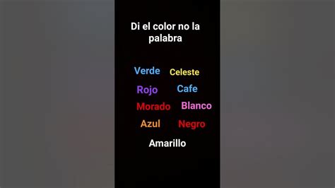 Di El Color No La Palabra Youtube